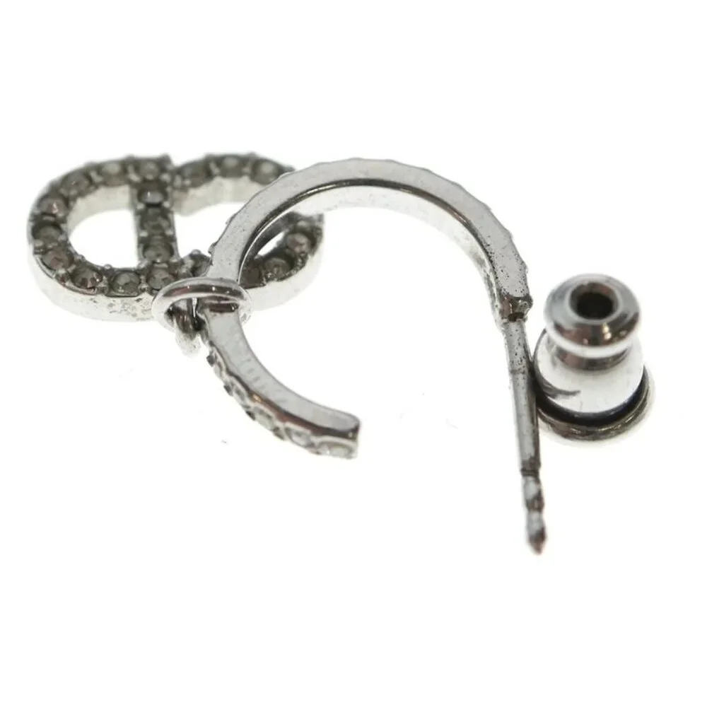 ★SOLD★ Dior Christian Clair D Lune Clair de Lune CD Logo Rhinestone Hoop - Picture 6 of 6